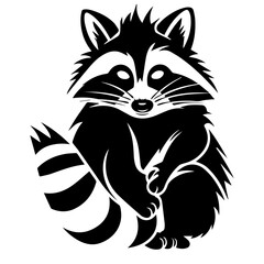 sketch of a tribal tattoo raccoon