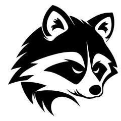 sketch of a tribal tattoo raccoon