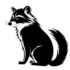 sketch of a tribal tattoo raccoon