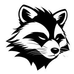 sketch of a tribal tattoo raccoon