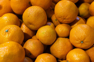 Group of oranges background from a market in puerto rico
