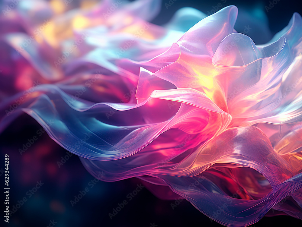 Poster abstract fractal. fractal art background for creative design. generative ai