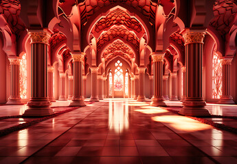the entryway to an islamic mosque