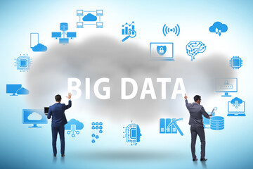 Big data concept with business people