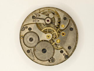 Clock Works of Vintage Pocket Warch