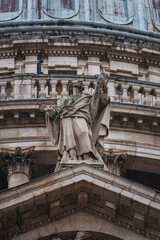 Fototapeta na wymiar Saint Paul's Cathedral, London, England. United Kingdom, Europe, close up view.