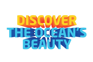 3D Text Design About World Snorkeling Day Quotes