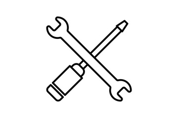 repair icon. Icon related to setup and action. line icon style. Simple vector design editable
