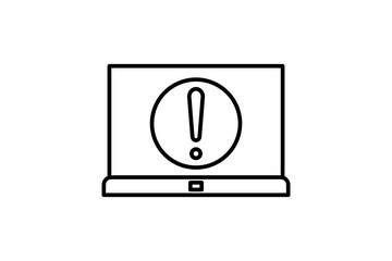 error icon. Icon related to setup and action. line icon style. Simple vector design editable