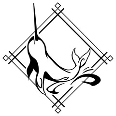 Pictogram - Sea Creatures of narwhal © Naufal