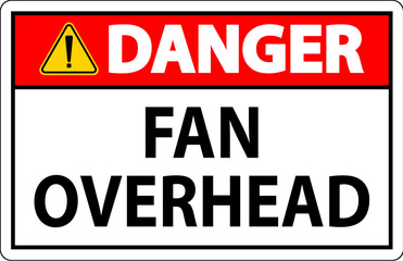 Danger Sign Fan Overhead