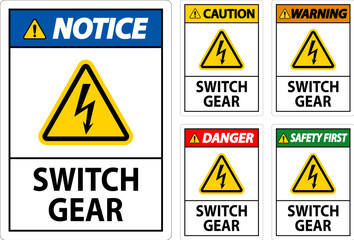 Caution Sign, Switch Gear Sign