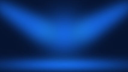 Abstract light gradient blue background. Dark gradient blue studio background for display or montage. - 629358825