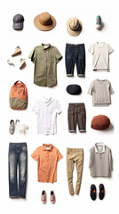 Isolated Basic Clothes Collection