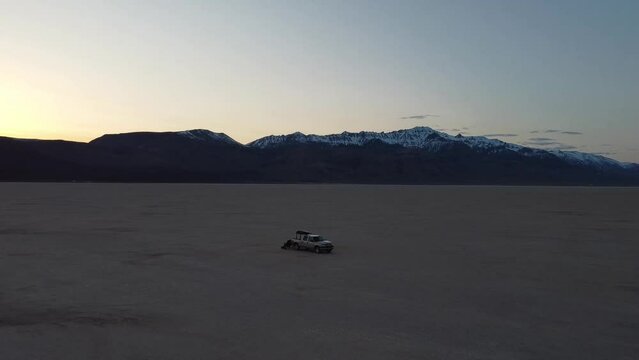 Alvord Desert Sunset behind the Steens Mountain, Oregon
