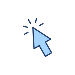 Click icon vector. pointer arrow sign and symbol. cursor icon