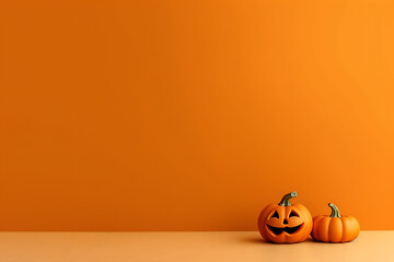 Simple background with halloween pumpkins