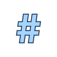 Obraz premium Hashtag icon vector. hashtag sign and symbol