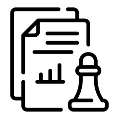 Obraz premium strategic plan line icon