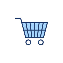 Shopping icon vector. Shopping cart sign and symbol. Trolley icon