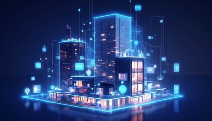 View of smart home in smart city connect everything through IOT  is created using generative AI tools	