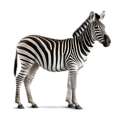 Fototapeta premium zebra on a transparent background png isolated