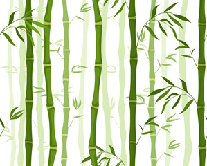 Seamless pattern with bamboo vector concept