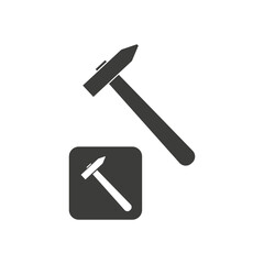 Hammer icon. Vector illustration. Eps 10.