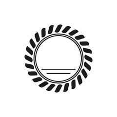 Laurel wreath glyph icon. Leaves in ring sign. Vector illustration. Eps 10.