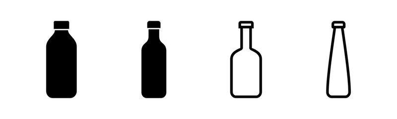 Bottle icon set illustration. bottle sign and symbol