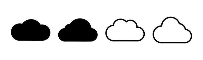 Cloud icon set illustration. cloud sign and symbol
