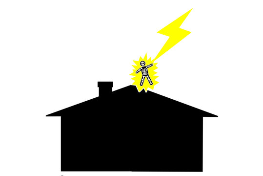 illustration and icon stk figure,stickman,pictogram struck by lightning