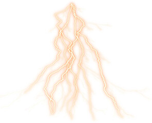 glowing isolated lightning element
