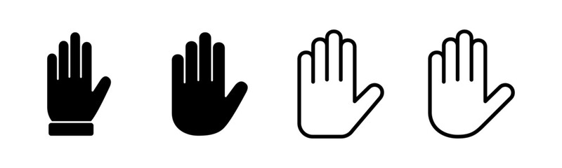 Hand icon set illustration. hand sign and symbol. hand gesture