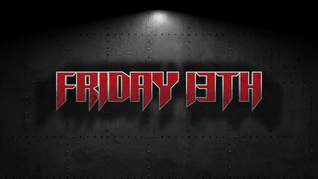 Friday 13th emerges hauntingly on a steel wall deep underground, blending the eeriness of superstition with a mystical aura