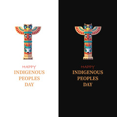 Fototapeta na wymiar indigenous international peoples day logo