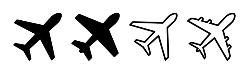 Obraz premium Plane icon set illustration. Airplane sign and symbol. Flight transport symbol. Travel sign. aeroplane