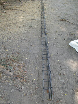Begel and iron that will be assembled to be used as a foundation for the house so that the building is sturdy