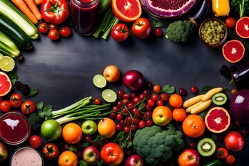 vegetable on wooden background