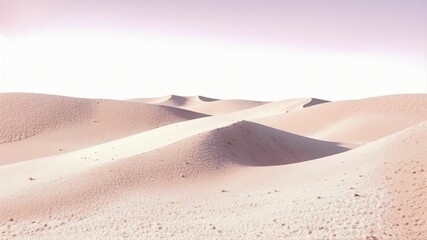 a desert landscape with a few sand dunes and a sky background
