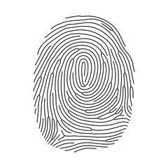 White detailed fingerprint
