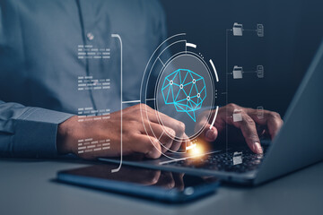 neural, technology, processor, network, link, system, innovation, innovative, ai, artificial intelligence. training artificial intelligence typing keyboard file transmission and neural ai technology.