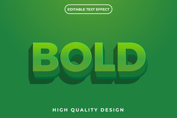 Bold 3d editable text effect template