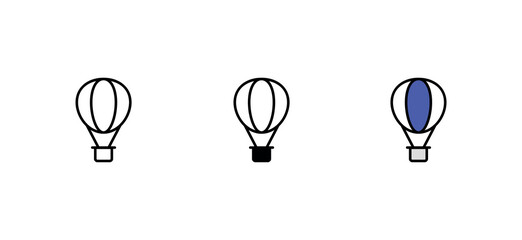 Hot Air Balloon icon design with white background stock illustration