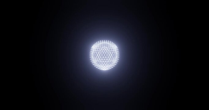 Glowing Triangulated Hexagonal Sphere