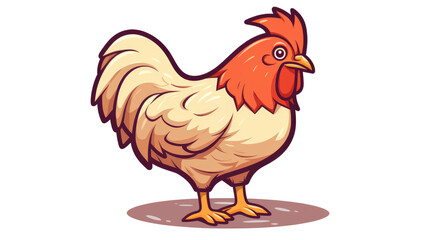 rooster isolated on white