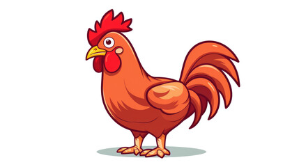 rooster isolated on white background