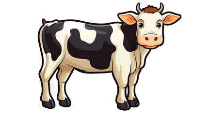 cow isolated on white