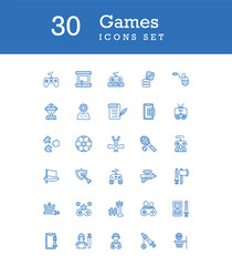 Games icons set design with white background stock illustration