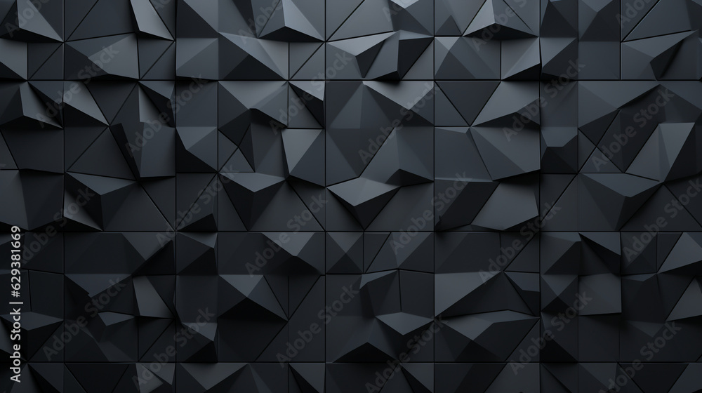 Poster black polygon shape pattern